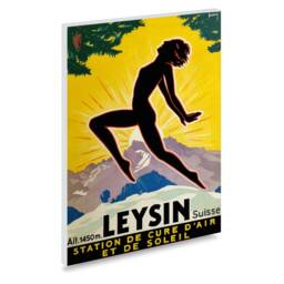 Reprint Of A Vintage Travel Poster To Leysin, Switzerland - thumbnail 2