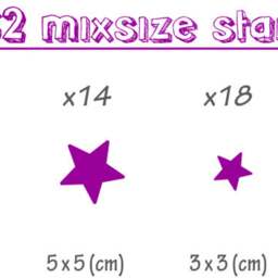 62 Mix Size Stars Wall Stickers Kid Decal Art Nursery Bedroom Vinyl Decoration - thumbnail 2