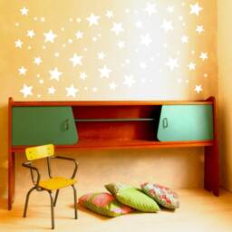 62 Mix Size Stars Wall Stickers Kid Decal Art Nursery Bedroom Vinyl Decoration - thumbnail 3