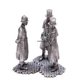 Tin 54mm Sherlock Holmes, Dr. Watson & Inspector G. Lestrade. Arthur Conan Doyle 132 Scale Metal Figurine - thumbnail 3