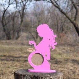 Personalized Baby Gift Set Photo Picture Frame Pregnant Woman Wood Ultrasound Sonogram Pregnancy Girl Shower Gender Reveal - thumbnail 3