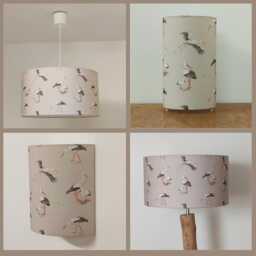 stork-Patterned Lampshade/Pendant Light - Perfect Gift Idea For Christmas, Birthdays, Or Any Romantic Nature-Themed Nursery Decor - thumbnail 4