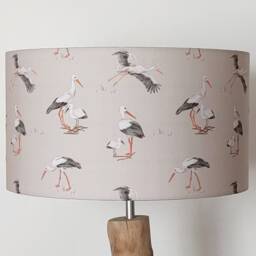 stork-Patterned Lampshade/Pendant Light - Perfect Gift Idea For Christmas, Birthdays, Or Any Romantic Nature-Themed Nursery Decor - thumbnail 2
