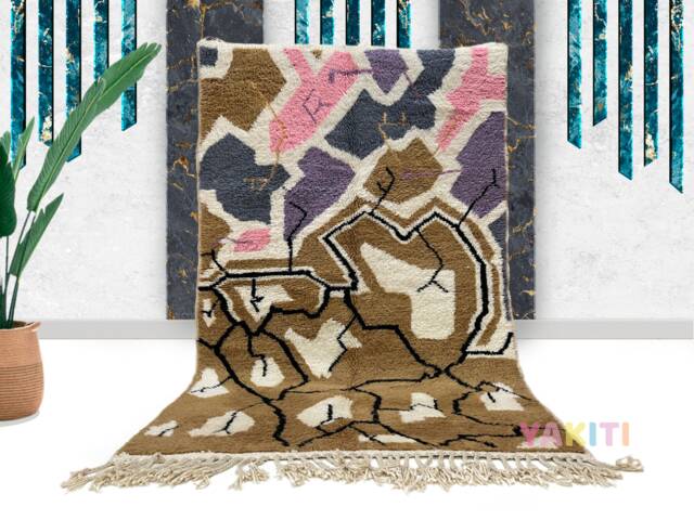 Customized Moroccan Rug - Authentic Handmade Genuine Wool Made To Order Berber Style Free Worldwide Shipping Shag Area Rug - image 1