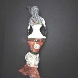 steampunk Mermaid Hanging Sculpture - thumbnail 4