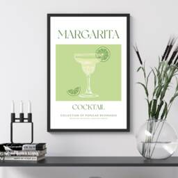 Margarita Cocktail Art Print Poster - Party Signature Drink Sign Trendy Wall Decor Minimalist Elegant Retro Gift A5 A4 A3 - thumbnail 3