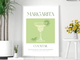 Margarita Cocktail Art Print Poster - Party Signature Drink Sign Trendy Wall Decor Minimalist Elegant Retro Gift A5 A4 A3 - thumbnail 1