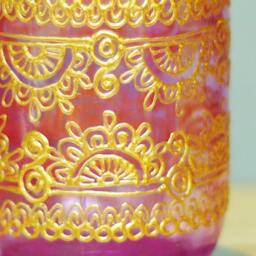 Hand Painted Mason Jar Lantern Moroccan Henna Votive, Boho Decor - thumbnail 3