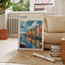 Cork Travel Print - Ireland Poster Gift Wall Art Home - thumbnail 2