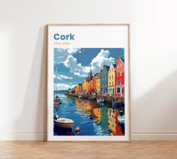 Cork Travel Print - Ireland Poster Gift Wall Art Home - thumbnail 1