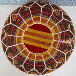 Yakiti - Casual Moroccan Pouf, Decorative Stylish Living Room Bohemian Chair Pouf Footstool Cover, Home Design - thumbnail 4