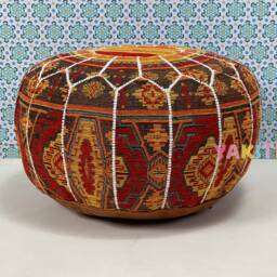 Yakiti - Casual Moroccan Pouf, Decorative Stylish Living Room Bohemian Chair Pouf Footstool Cover, Home Design - thumbnail 2