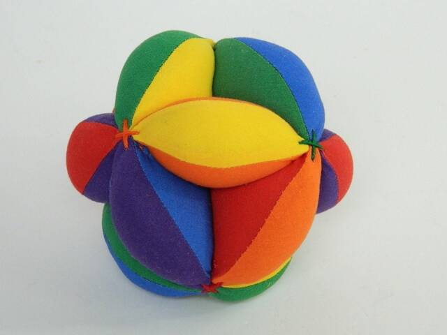 Medium Size Clutch Ball, Primary Colors Grab Montessori Learning Toy, Toddler Active Play, Preschool Play Toys & Games, Soft Toy - image 1