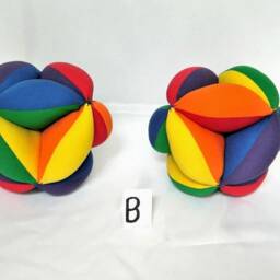 Medium Size Clutch Ball, Primary Colors Grab Montessori Learning Toy, Toddler Active Play, Preschool Play Toys & Games, Soft Toy - thumbnail 2