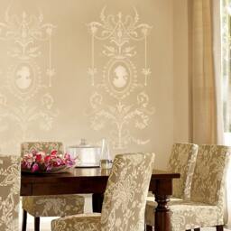 Wall Stencil Marie-Antoinette Grand Panel - Amazing Detail French Decor - thumbnail 2