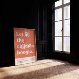 Let All The Children Boogie Gicl??e Print, Orange, David Bowie Starman Lyrics, Music Lyric Unframed, A1/A2/A3/A4/A5, Poster - thumbnail 2