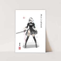 Hand Drawn Anime Fan Art Prints - Japanese Sumi-E Style Manga Home Decor Gift Idea Wall A2/A3/A4/A5/10x8/11x14 - thumbnail 1