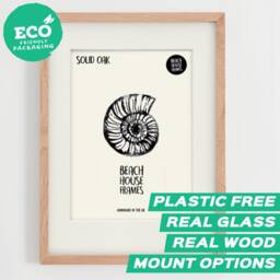 Solid Oak Picture Frame - Photo A2, A3, A4, A5, A6, 5x5, 5x7, 6x8, 8x10, 11x14 Handmade Family Wedding Modern - thumbnail 1