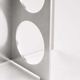 Kinver Aluminium Side Table - Minimalist Industrial Metal Stool UK Made - thumbnail 3