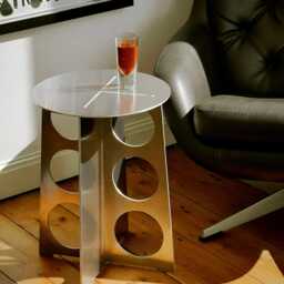 Kinver Aluminium Side Table - Minimalist Industrial Metal Stool UK Made - thumbnail 4