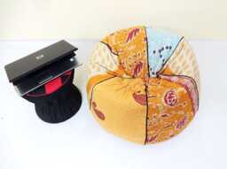 Handmade Floral Kantha Bean Bag Chair Bohemian Cotton Pouf Ottoman