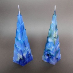 Pyramid Candles, Handmade Candle, Blue Candle - thumbnail 3