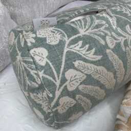 "Sage Green Bolster Pillow, Cushion For Sofa Or Bed - Rustic Woodland Theme Countryside Home Decor Size 16"" X 6" - thumbnail 3