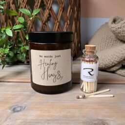 Healing Hugs Candle, Get Well Gift, Thinking Of You Sympathy Self Care Stress Relief - thumbnail 1