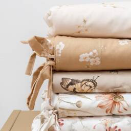 Caramel Floral Cotton Bedding Set Soft Romantic Style - thumbnail 3
