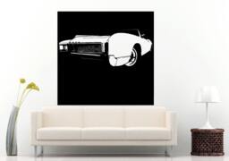 Classic Old School Antique American Muscle Sports Racing Fast Car Automobile Vehicle Wall Decal Vinyl Sticker Mural Room Decor L689