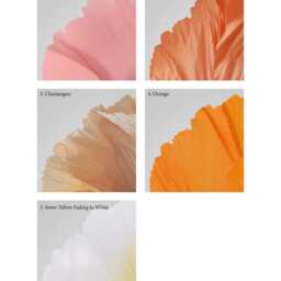 Crepe Paper Flower Mirror Wall Mounted Art Decor - Multiple Colours Available - thumbnail 4