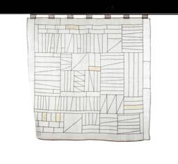 Pojagi Patchwork Curtain Traditional Weaving Ramie, Korean Authentic Skills, Customizable Size/Color/Pattern - thumbnail 1