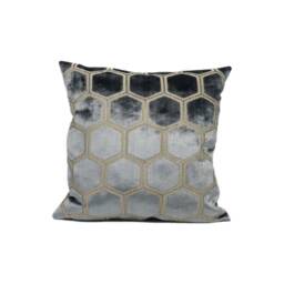 Designers Guild - Manipur Moleskin Luxury Cut Velvet Hexagon Honeycomb Cushion Cover Throw Pillow Designer Home D??cor - thumbnail 2