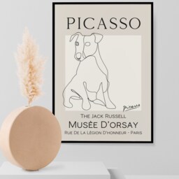 Picasso Style Jack Russell Line Drawing Wall Art Print, Prints, Dog Art, Framed Prints - thumbnail 2