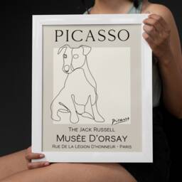 Picasso Style Jack Russell Line Drawing Wall Art Print, Prints, Dog Art, Framed Prints - thumbnail 3