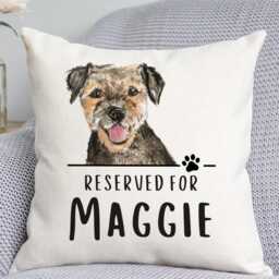 Border Terrier Cushion - Dog Related Gift Reserved For Dog Cushion Gift - thumbnail 1
