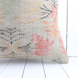 Turkish Kilim Pillow Cover Handmade Anatolian Throw - 24x24 Inch - thumbnail 2