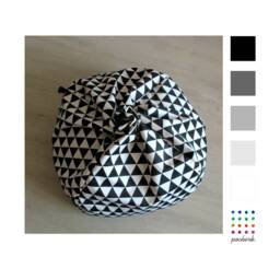 Black & White Large Bean Bag Chair Cover + Inner Bag, Perfect Gift, Home Decor - thumbnail 3