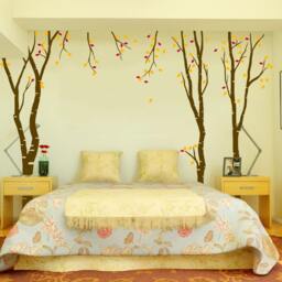 Large Wall Birch Tree Decal Forest Kids Vinyl Sticker Removable With Leaves Branches 1119 - 8 Foot Tall - thumbnail 3