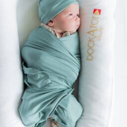 Bamboo Baby Swaddle Blanket Stretchy Knit, Usa Made - thumbnail 2