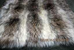 Faux Fur Area Rug - Rectangle Shaggy Soft Gray Wolf Stripe Light Cream & Multi Tone Designer Rugs Accents Usa - thumbnail 2