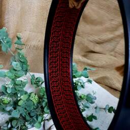 Palestinian Rural Embroidery Wall Mirror, Housewarming Gift, Anniversary Art Decor, Embroidery, Rustic Home Decor - thumbnail 4