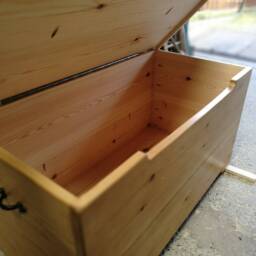Blanket Box Storage Handmade Solid Wood - thumbnail 4