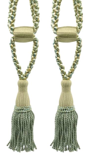 "D??copro Curtain & Drapery Tassel Tieback, Adjustable Cord Length, Length 5 1/2"", Spread 24" - image 1
