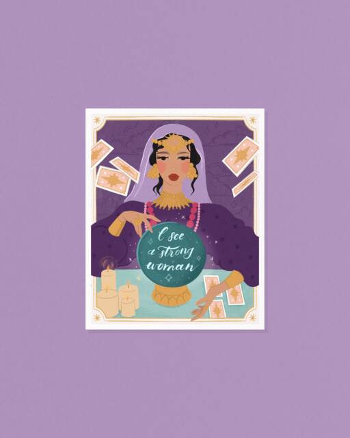 I See A Strong Woman -- Handmade Foil Print - image 1