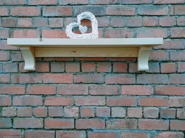 Joinery Grade L Shelf With Corbels I Handmade Wooden Mantel Shelf Corbels - Floating Shelves Pine Stahu91 - image 1