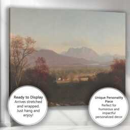 Panoramic Mountain Valley Vista With Autumn Trees & Warm Light Canvas Wall Art Print Decor Picture Ready To Hang - thumbnail 3