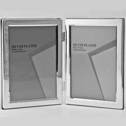 Personalised Silver Plated Double Photo Frame, Anniversary Gift