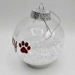 Personalised Pet Paw Bauble/Print Memorial Decoration Dog Christmas Gift Cat - thumbnail 4