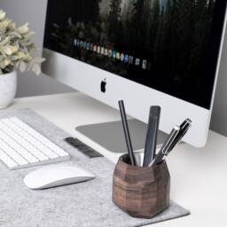 Wooden Pen Holder For Desk, Pencil Holder, Organizer Pens Big, Wooden Desk Organizer, Wood Cup, Custom Gift Her